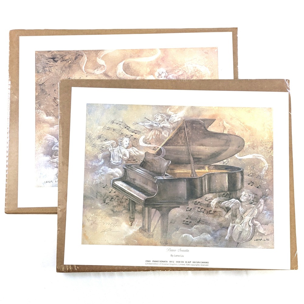 Lena Liu Limited Edition Signed Canvas Prints Piano Sonata Violin Concerto Set 2